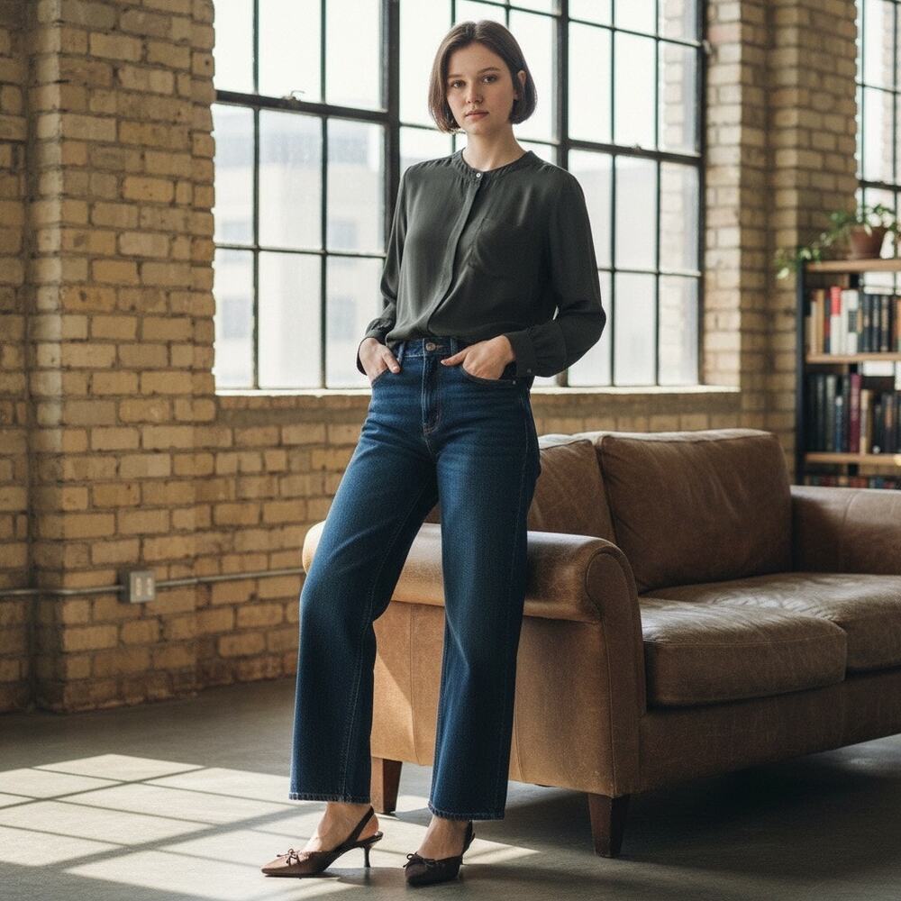 Vintage Black Silk Blouse Minimalist Classic Size M Capsule